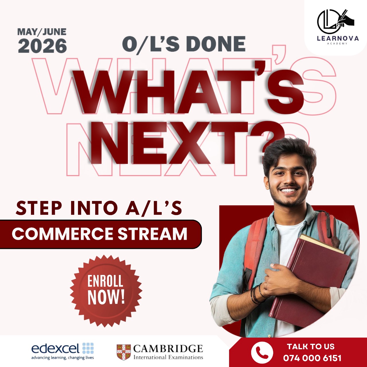 Learnova AcademyJoin the A/L Commerce Stream – Edexcel & Cambridge Pathways