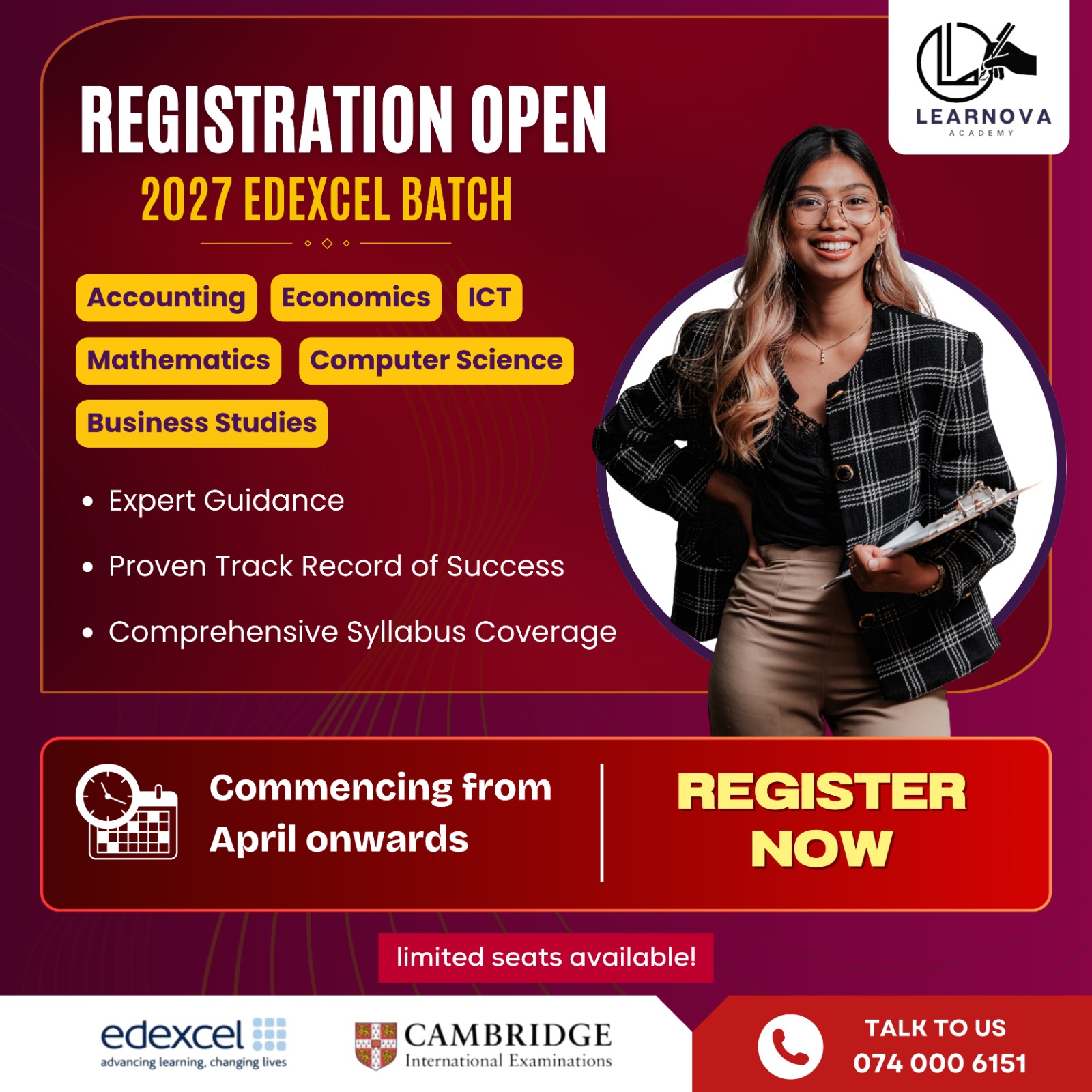 Learnova AcademyRegister for Our Upcomings